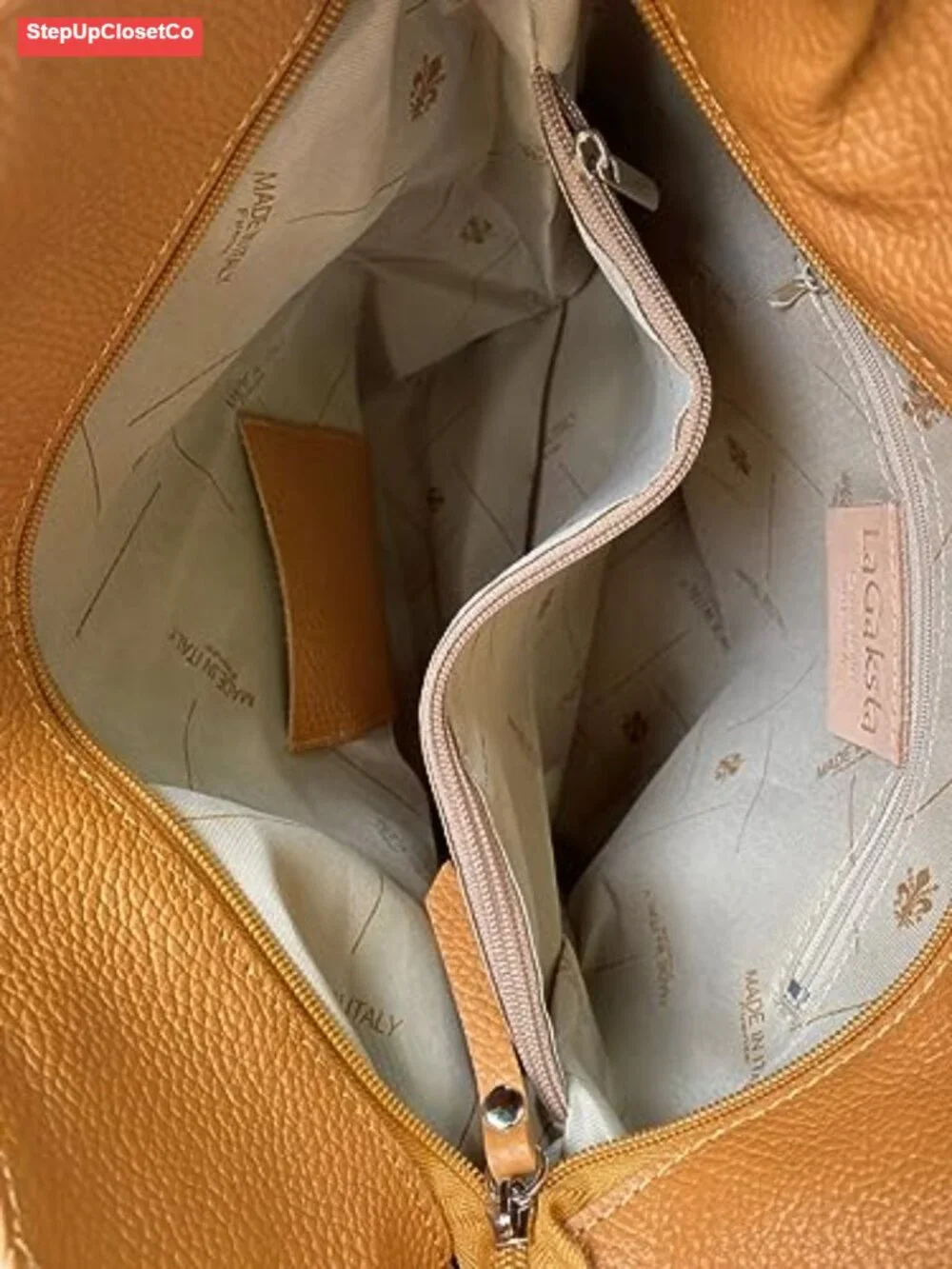 Genuine Italian Leather Large Hobo Shoulder Bag Tote